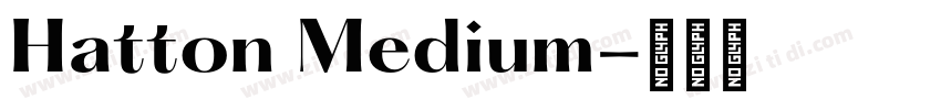 Hatton Medium字体转换